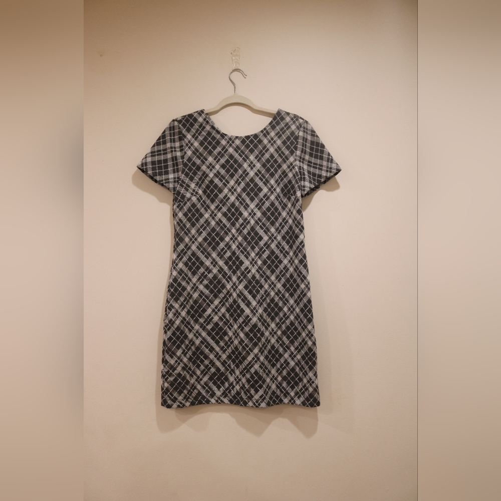 Womens Tommy Hilfiger Short Sleeve Plaid a-Line Dress